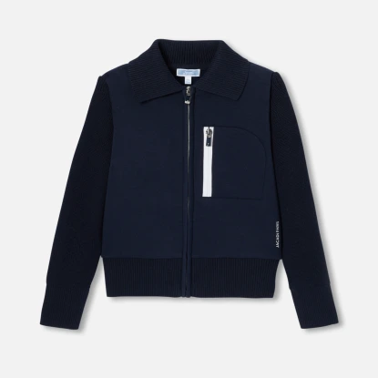 Chlapecký dvoumateriálový kardigan