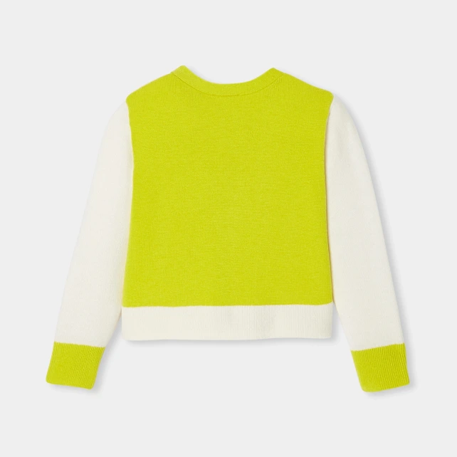 Girl colour block cardigan