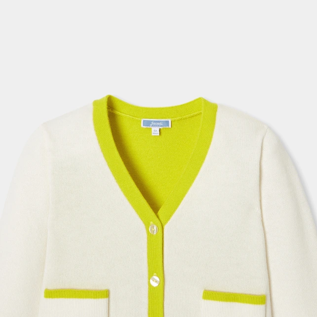 Girl colour block cardigan