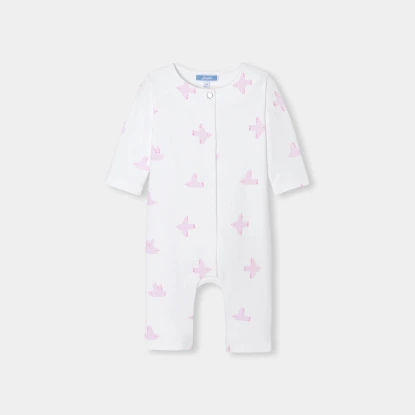Baby girl jumpsuit in interlock
