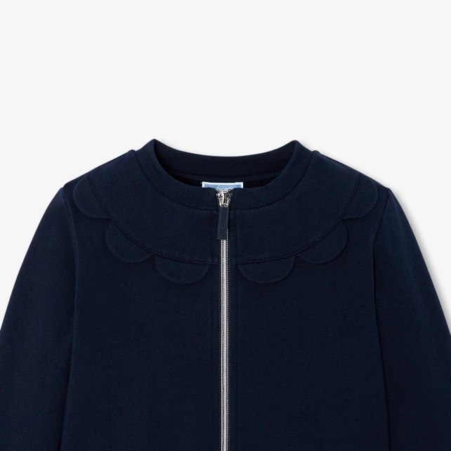 Dívčí fleecový svetr na zip