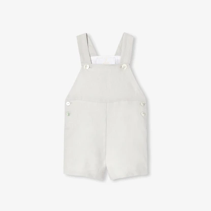 Baby boy linen overalls