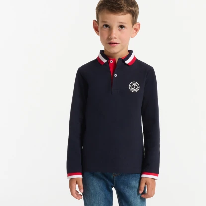 Boy polo shirt in cotton piqué