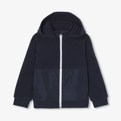 Boy zip-up fleece sweatshirt