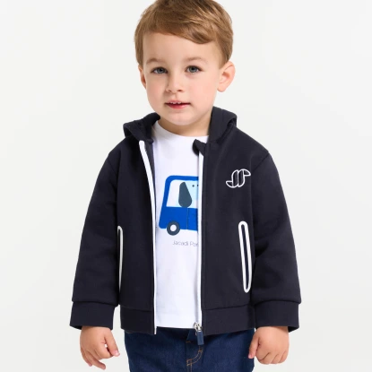 Baby boy fleece zip-up sweatshirt
