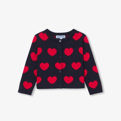 Baby girl heart cotton cardigan