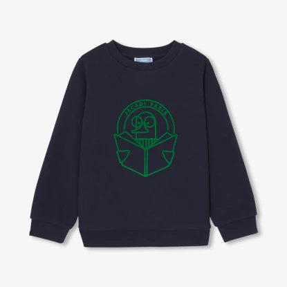 Boy double-face piqué sweatshirt