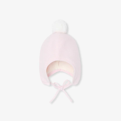 Baby girl microfleece-lined hat