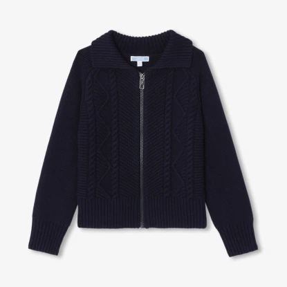 Boy cardigan in responsible wool