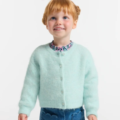 Kardigan pro holčičku z vlny a alpaky
