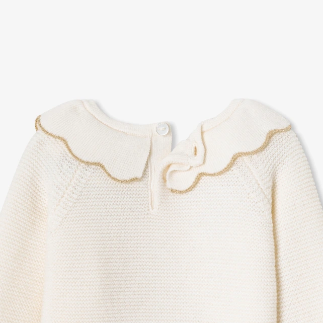 Baby girl collar jumper