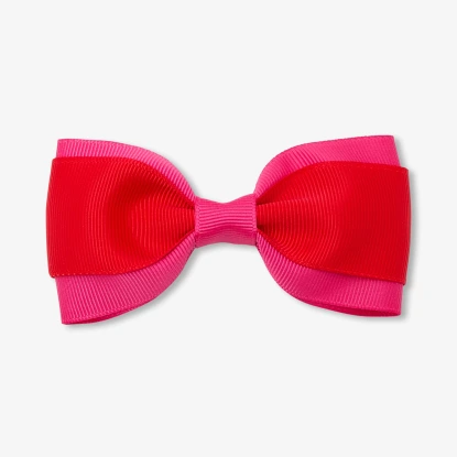 Girl hair clip with colour block bow